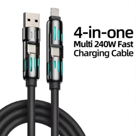 4-in-1 Fast Charge Data Cable – 240W